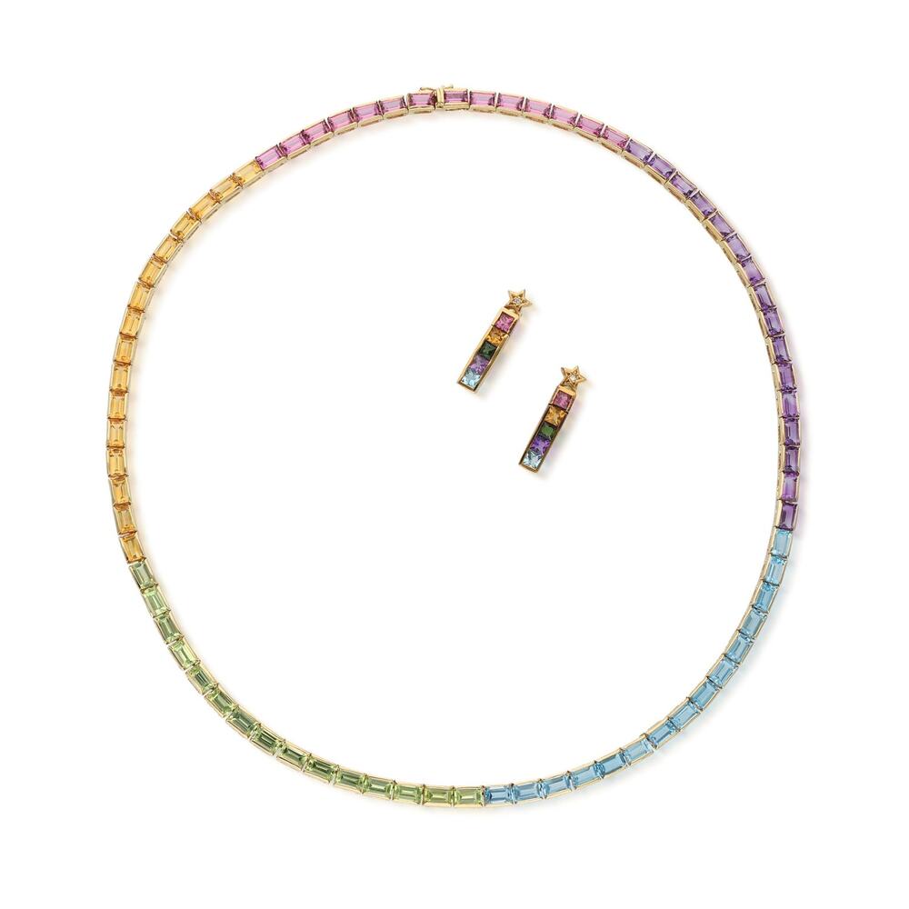 H. Stern Gold And Gemset Necklace And Earrings - Multicolor
